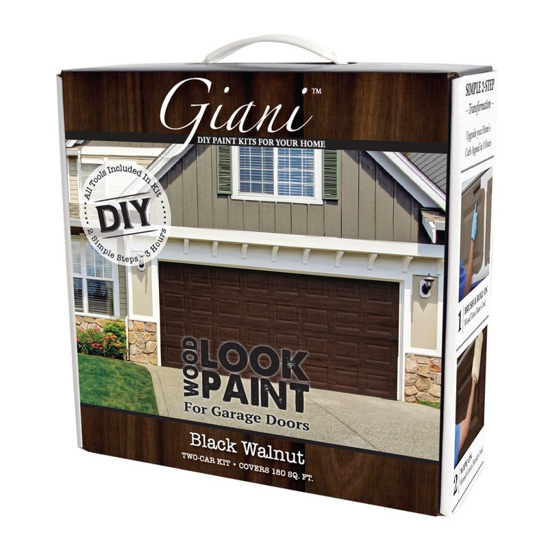 Giani Wood Look Paint Kit for Garage Doors (Black Walnut) - Image 1